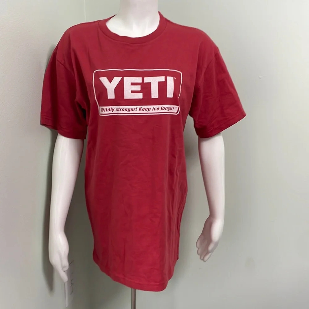 Yeti T Shirt Red and White Logo